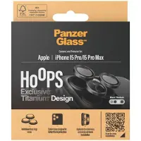 PanzerGlass Protection Caméra Hoops Optic Rings Apple iPhone 15 Pro / 15 Pro Max - Black Titanium