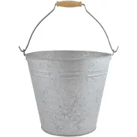 Esschert Design Seau Zinc Patiné 9.5 L Avec Anse Gris