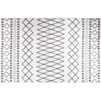 vidaXL Tapis lavable antidérapant 160x230 cm Noir et blanc