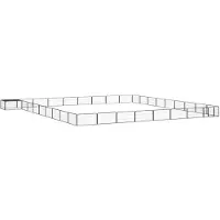 vidaXL Parc pour chiens 36 pièces noir 100x50cm Acier revêtu par poudre