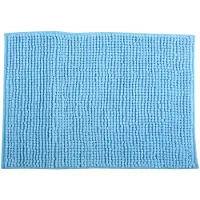 MSV Tapis de bain Microfibre CHENILLE 40x60cm Bleu Ciel