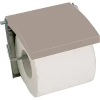 Spirella Porte Rouleau Papier Wc Mural MDF et Inox Beige