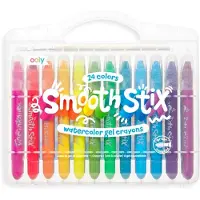 Ooly Crayons aquarelle en gel 24 couleurs + pinceau