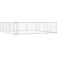 vidaXL Enclos pour chiens d'extérieur Acier galvanisé 760x760x185 cm