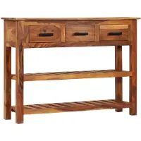 vidaXL Buffet en acacia avec 3 tiroirs 110 x 80 x 30 cm