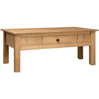 vidaXL Table basse 100x60x43,5 cm en pin massif de Panama