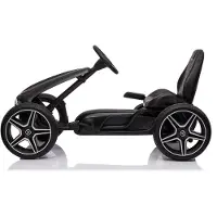 Vrooomy Kart pour enfants Mercedes-Benz (3 à 7 ans) – Sous licence officielle, avec pneus en EVA, siège réglable, frein à main et siège en cuir – Kart à pédales pour enfants, noir