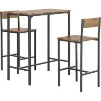 SoBuy Ensemble Bar Table Haute + 2 Tabourets