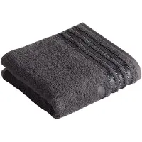 Vossen Serviette de toilette Vossen Cult de Luxe Graphite (set de 3) (50 x 100 cm)
