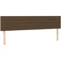 vidaXL Têtes de lit 2 pcs. Marron foncé 80x5x78/88 cm Tissu