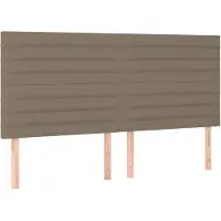 vidaXL Têtes de lit 4 pcs. Taupe 100x5x78/88 cm Tissu