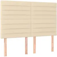 vidaXL Têtes de lit 4 pcs. Crème 72x5x78/88 cm Tissu