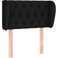 vidaXL Tête de lit avec oreilles Noir 83x23x78/88 cm Tissu