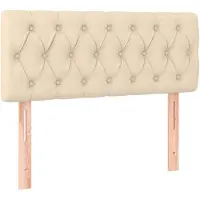 vidaXL Tête de lit Crème 90x7x78/88 cm Tissu