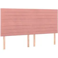 vidaXL Têtes de lit 4 pcs. Rose 100x5x78/88 cm velours