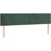 vidaXL Têtes de lit 2 pcs. Vert foncé 100x5x78/88 cm velours