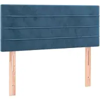 vidaXL Tête de lit bleu foncé 90x5x78/88 cm velours