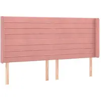 vidaXL Tête de lit avec oreilles rose 183x16x118/128 cm velours