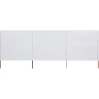 vidaXL Tissu de protection contre le vent en 3 parties 400 x 160 cm blanc sable