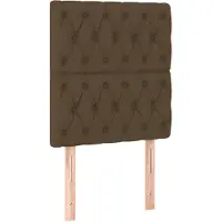 vidaXL Têtes de lit 2 pcs. Marron foncé 80x7x78/88 cm Tissu