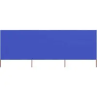 vidaXL Tissu de protection contre le vent en 3 parties 400 x 120 cm bleu azur
