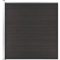 vidaXL Élément de clôture WPC 175x186 cm Noir