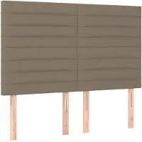 vidaXL Têtes de lit 4 pcs. Taupe 72x5x78/88 cm Tissu