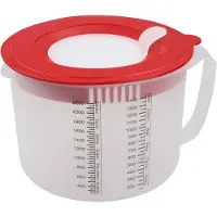 Dr. Oetker Oetker 2,2 l rouge / transparent avec protection anti-éclaboussures