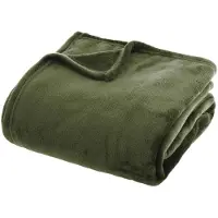 Atmosphera Plaid 156047K, natural green, 130 cm x 180 cm (180 x 130 cm)