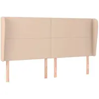 vidaXL Tête de lit avec oreilles Cappuccino-Brun 183x23x118/128cm Similicuir