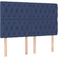 vidaXL Têtes de lit 4 pcs. Bleu 72x7x78/88 cm Tissu
