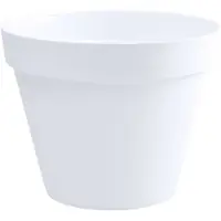 Eda Pot Rond Toscane - 20x17cm - 3l - Blanc - Eda Plastiques