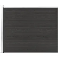 vidaXL Élément de clôture WPC 175x146 cm Noir