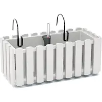 Prosperplast Pot De Fleurs Avec Crochets Boardee Fencycase Blanc Ddef400w-S449