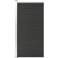 vidaXL Élément de clôture WPC 95x186 cm Noir