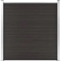 vidaXL Élément de clôture WPC 180x186 cm Noir