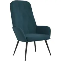 vidaXL Fauteuil relax bleu velours