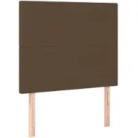 vidaXL Têtes de lit 2 pcs. Marron foncé 90x5x78/88 cm Tissu