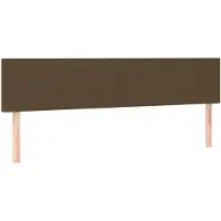vidaXL Têtes de lit 2 pcs. Marron foncé 90x5x78/88 cm Tissu