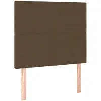 vidaXL Têtes de lit 2 pcs. Marron foncé 80x5x78/88 cm Tissu