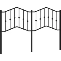 vidaXL Tête de lit métal noir 140 cm