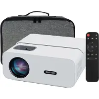 Auronic Projecteur, 170 pouces, Beamer, Full HD, Avec accessoires, Blanc