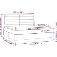vidaXL Lit boxspring avec matelas bleu 200x200 cm Tissu