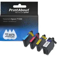 PrintAbout Cartouche compatible pour Epson T1306 - 4 couleurs - Grande capacité - Multipack
