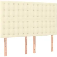 vidaXL Têtes de lit 4 pcs. Crème 72x5x78/88 cm Similicuir
