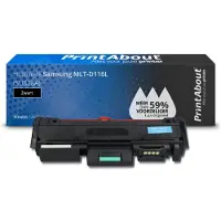 PrintAbout Toner compatible pour Samsung MLT-D116L (SU828A) - Noir - Grande capacité
