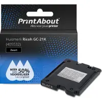 PrintAbout Cartouche compatible pour Ricoh GC-21K (405532) - Noir