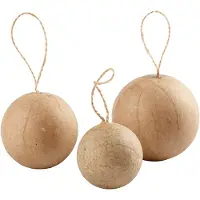 Creativ Company CC Papier Maché ornements de Noël 4-6 cm 6 pièces