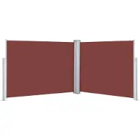 vidaXL Store latéral extensible brun 140 x 1000 cm