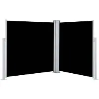 vidaXL Store latéral extensible noir 140 x 600 cm